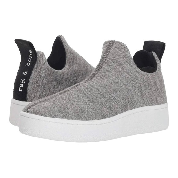 Rag & Bone Orion Grey Knit Platform Sneakers, Casual Athleisure sneakers Sz 10 - Picture 1 of 7